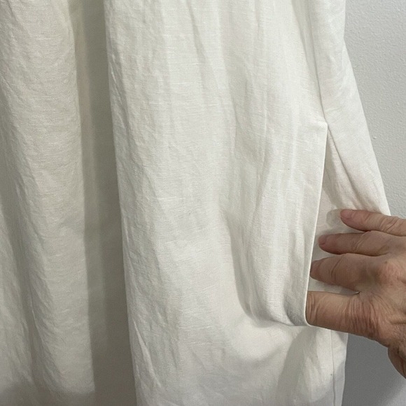 GAP Tie Back Halter Dress White Sz 6 NWT Pockets Sheath Mini Casual 100%… - Picture 12 of 12